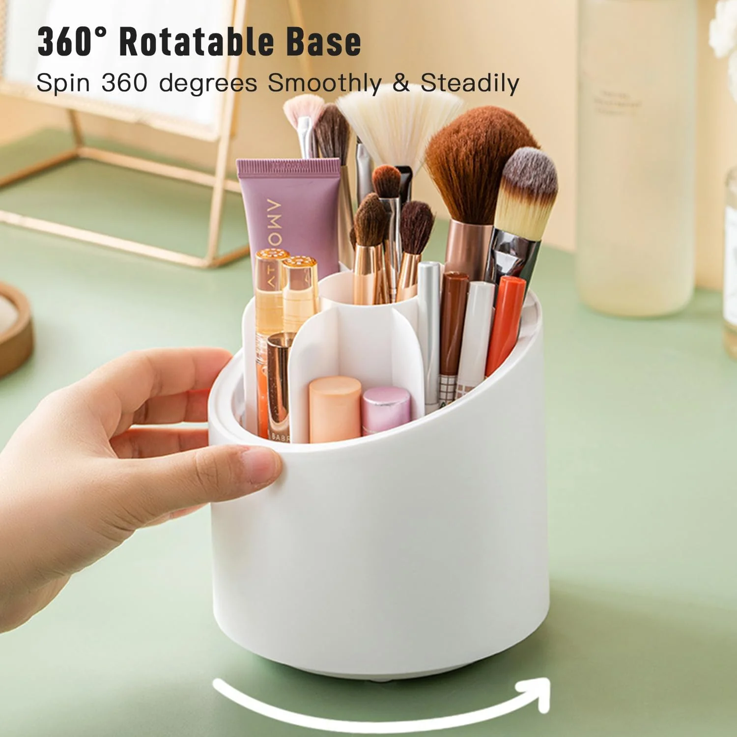 1 Piece 360° Rotating Makeup Brush Holder-SA2408-192 - Image 5