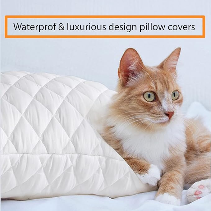 100% Waterproof Pillow Protector-White - Image 2