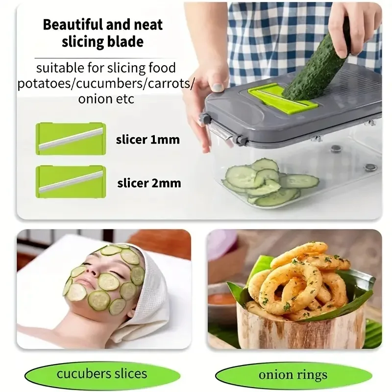22PCs Multi-functional Food Chopper with Large Container-SA2411-47 - Image 17