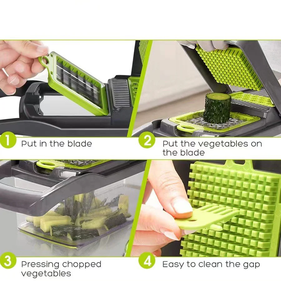 22PCs Multi-functional Food Chopper with Large Container-SA2411-47 - Image 19