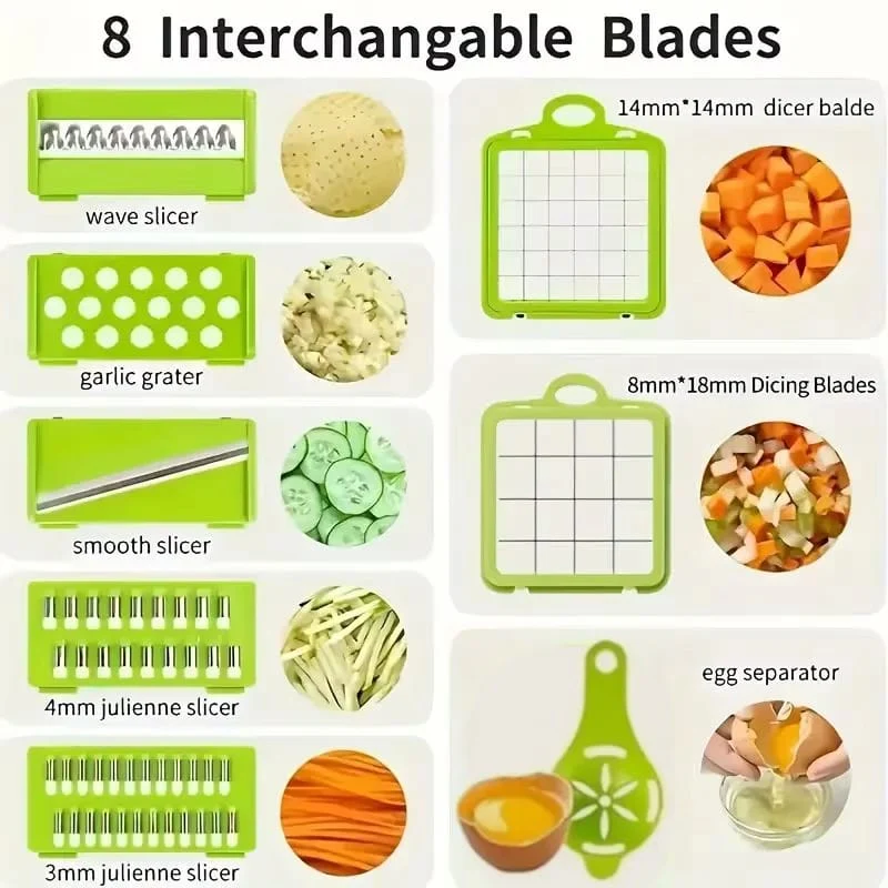 22PCs Multi-functional Food Chopper with Large Container-SA2411-47 - Image 21