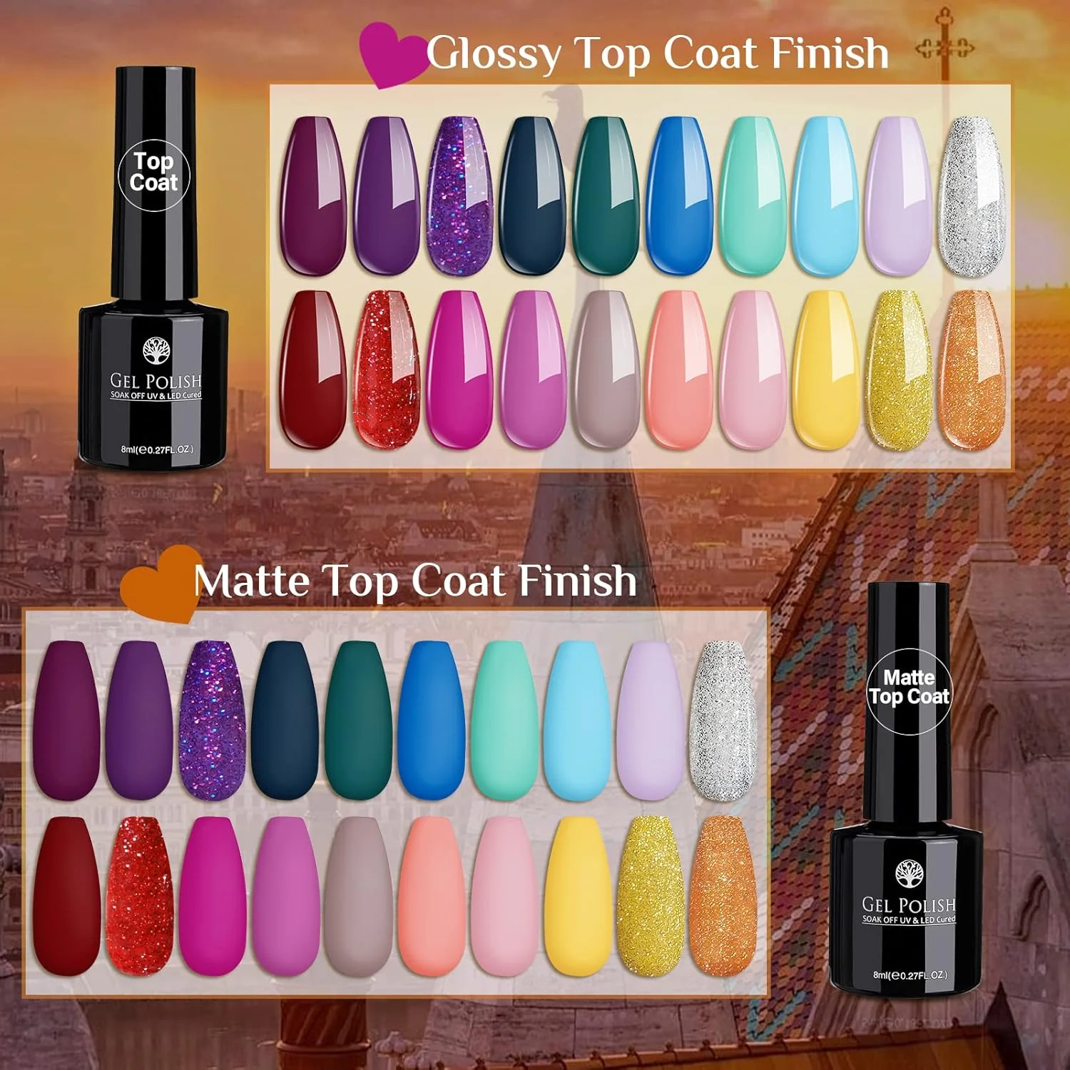 23 PCs Nail Art Acrylic Gel Nail Polish Set - Image 10