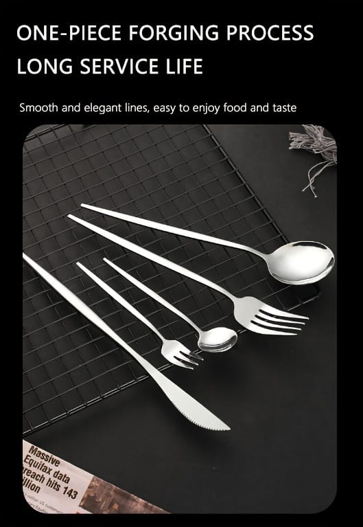 Silver (4404) 24 PCs Premium Steel Cutlery Set - Image 7