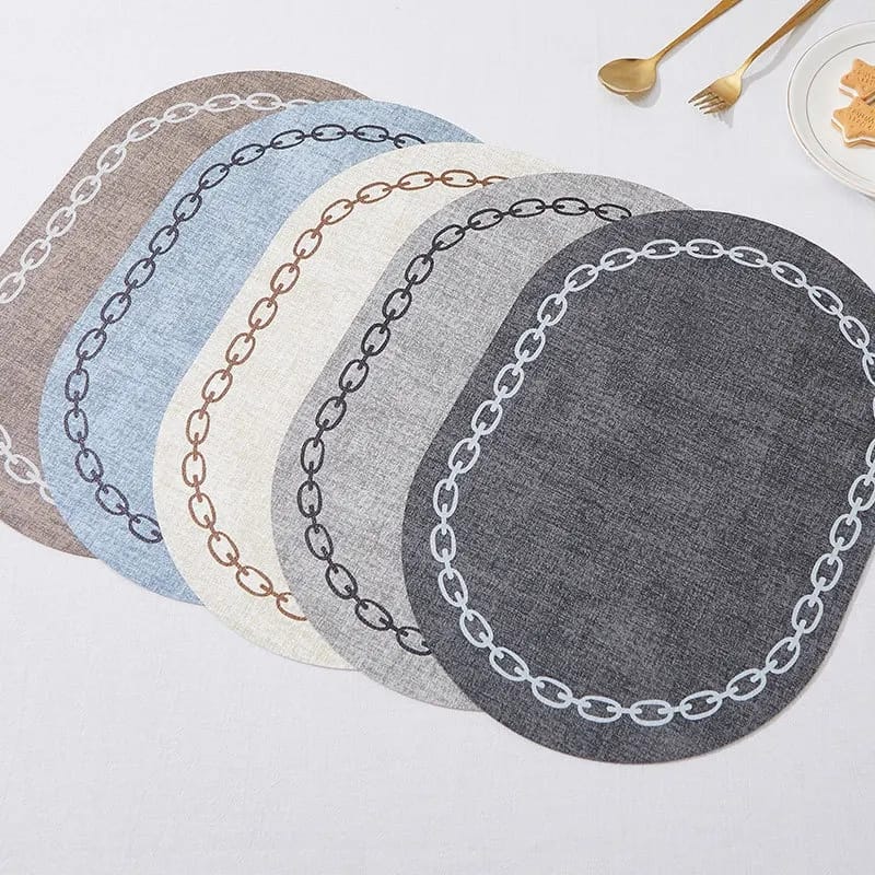 2PCs Oval Shape Leather Placemats(SA2405-258) - Image 4