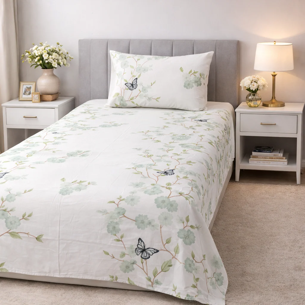 2Pcs Single Bed Sheet-DB163 - Image 2