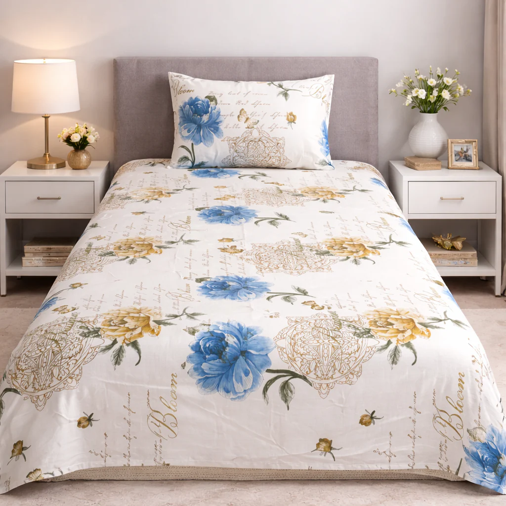 2Pcs Single Bed Sheet-SB293