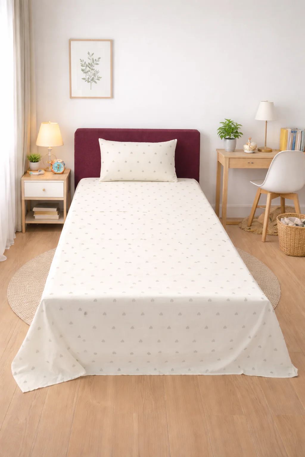 2Pcs Single Bed Sheet-SB332 - Image 2