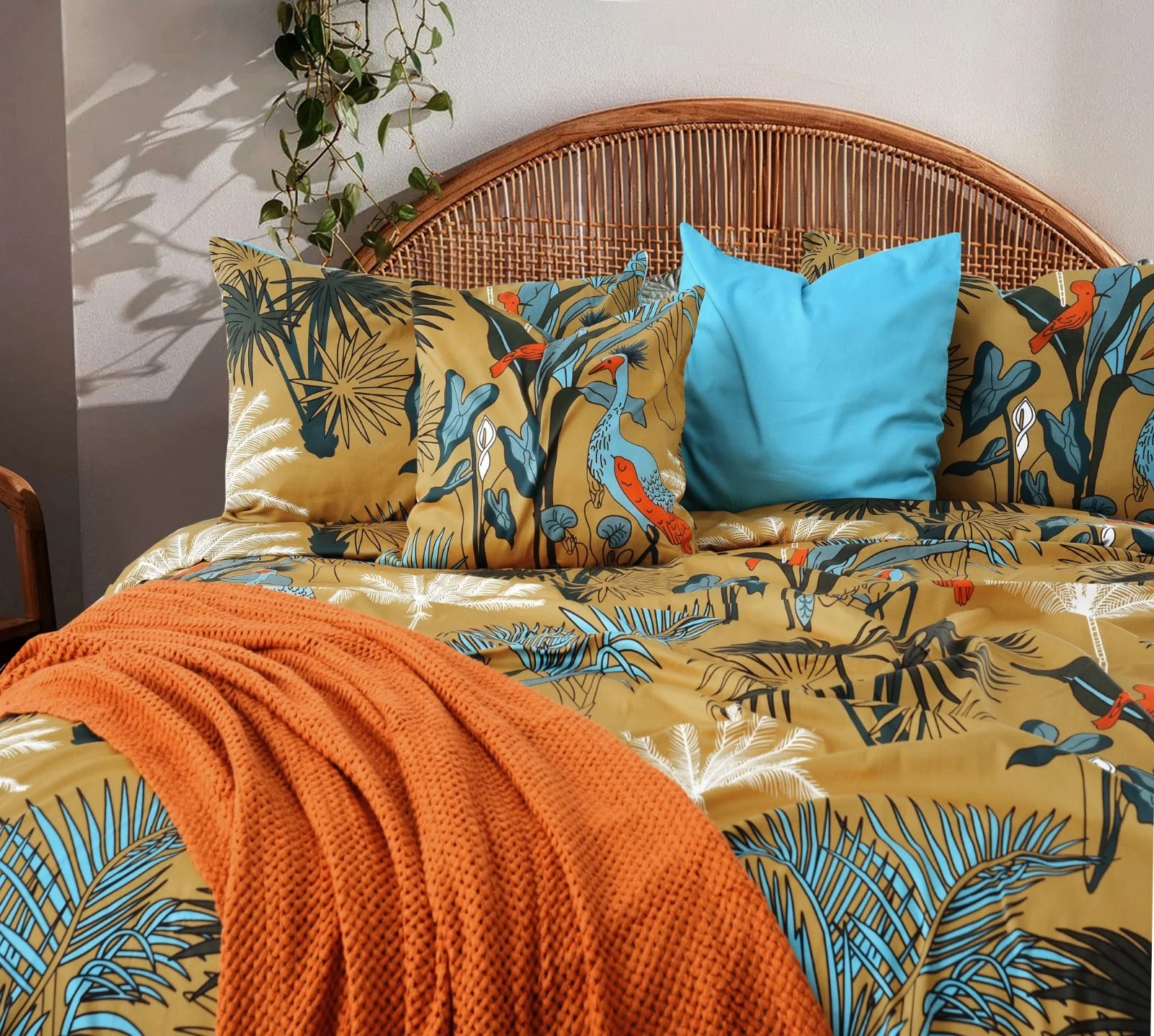 3 PCs Digital Printed Bed Sheet- Flamingo - Image 2