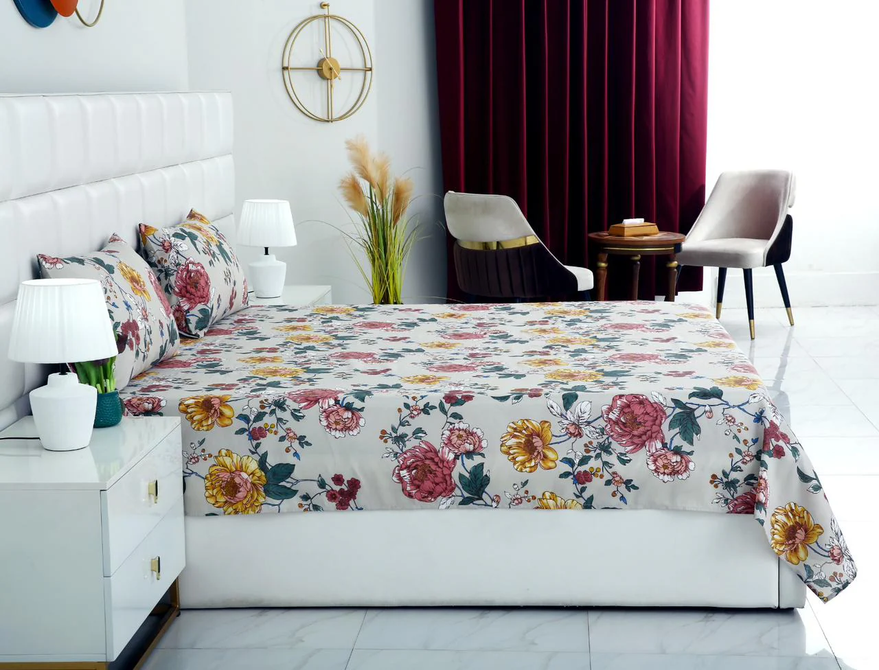 3 PCs Double Bed Sheet DB221 - Image 3