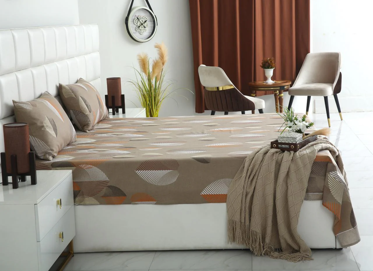 3 PCs Double Bed Sheet-DB-236 - Image 5