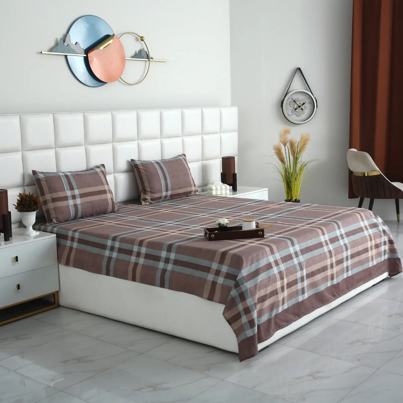 3 PCs Double Bed Sheet-DB-237