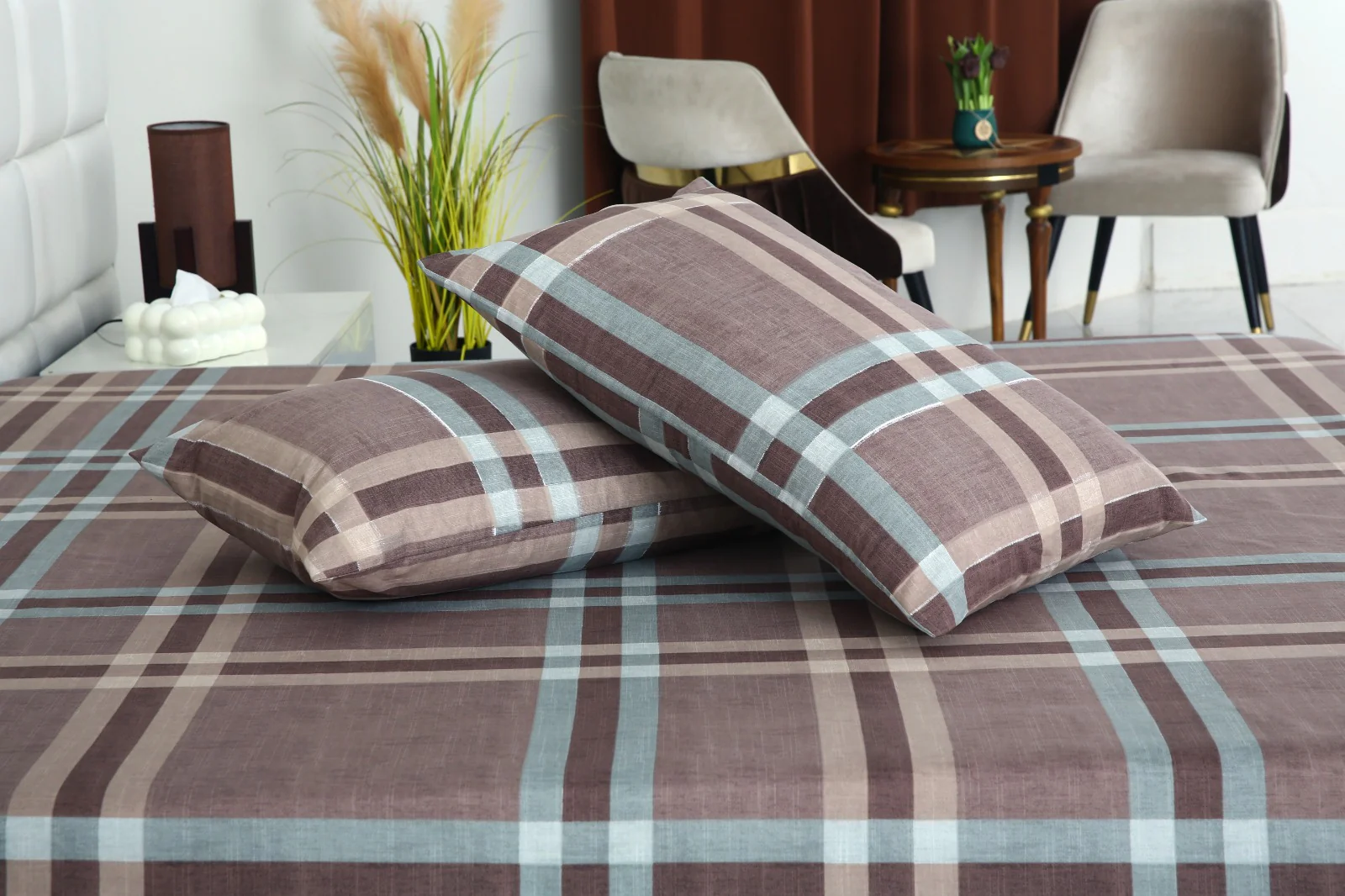 3 PCs Double Bed Sheet-DB-237 - Image 6