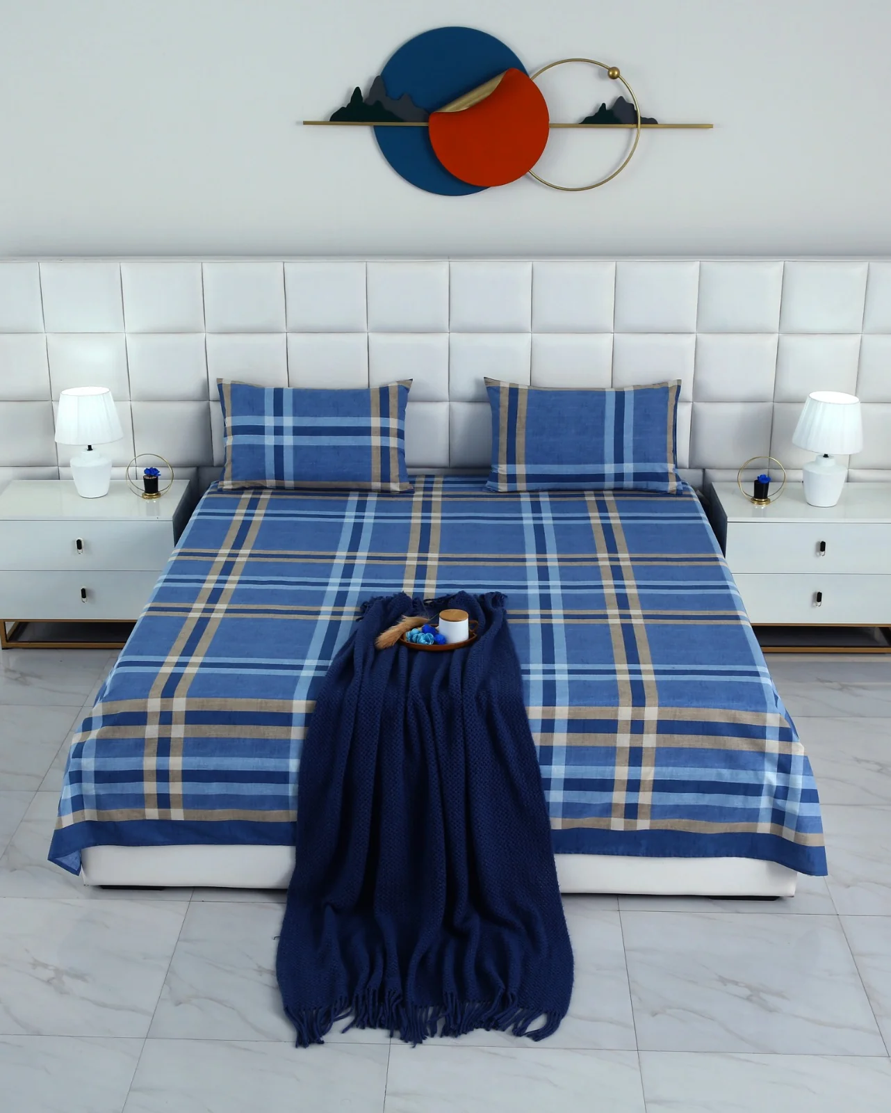 3 PCs Double Bed Sheet-DB-239 - Image 2