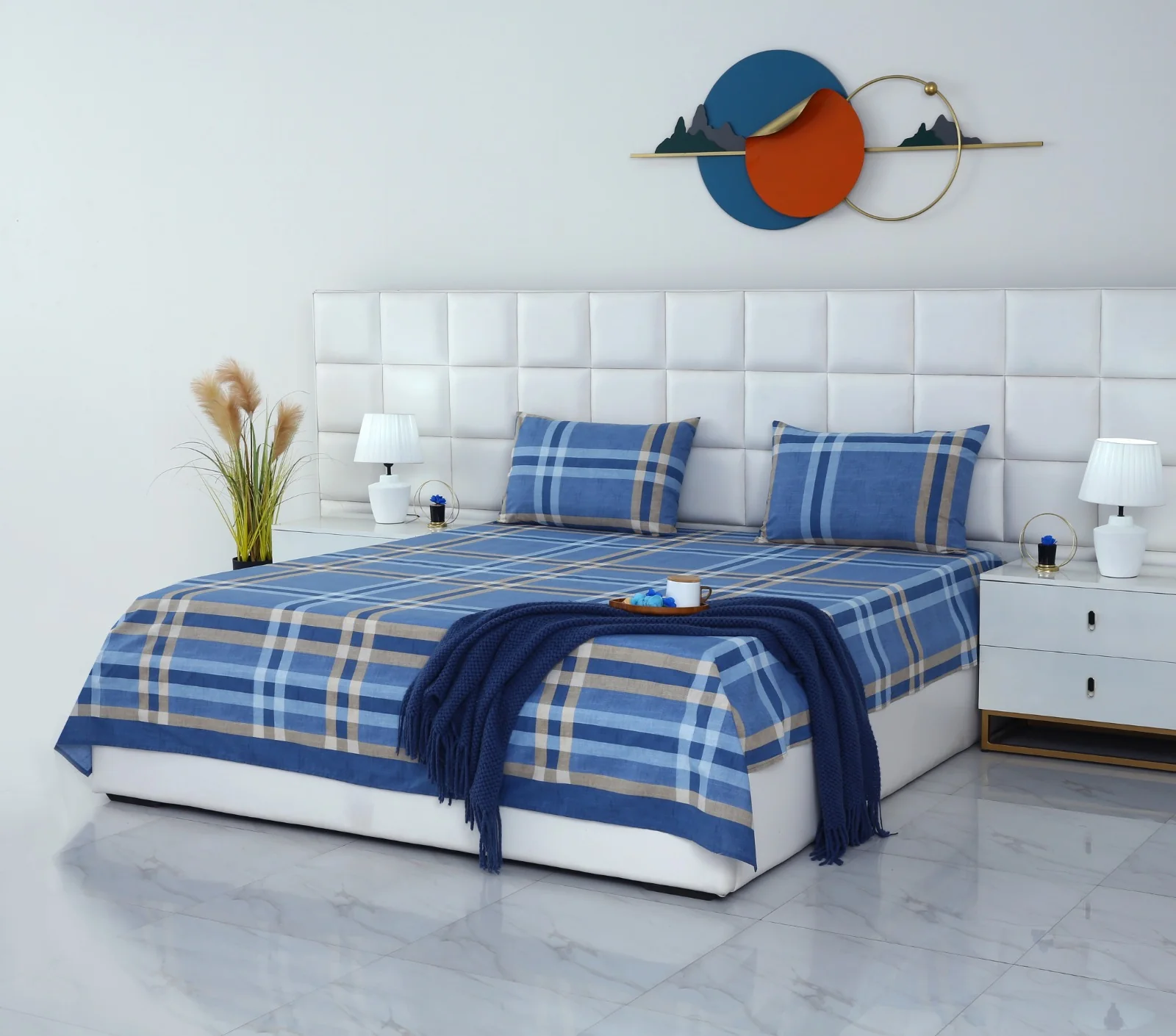 3 PCs Double Bed Sheet-DB-239 - Image 3