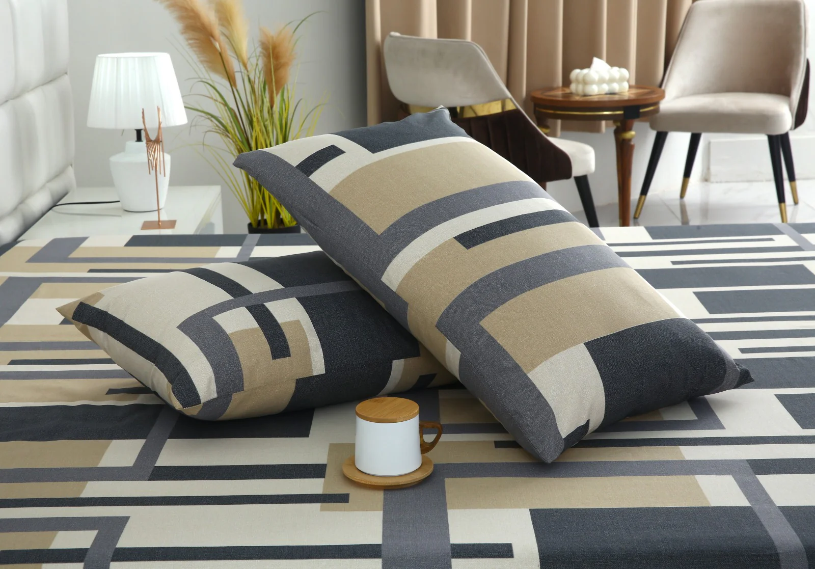 3 PCs Double Bed Sheet-DB-249 - Image 7