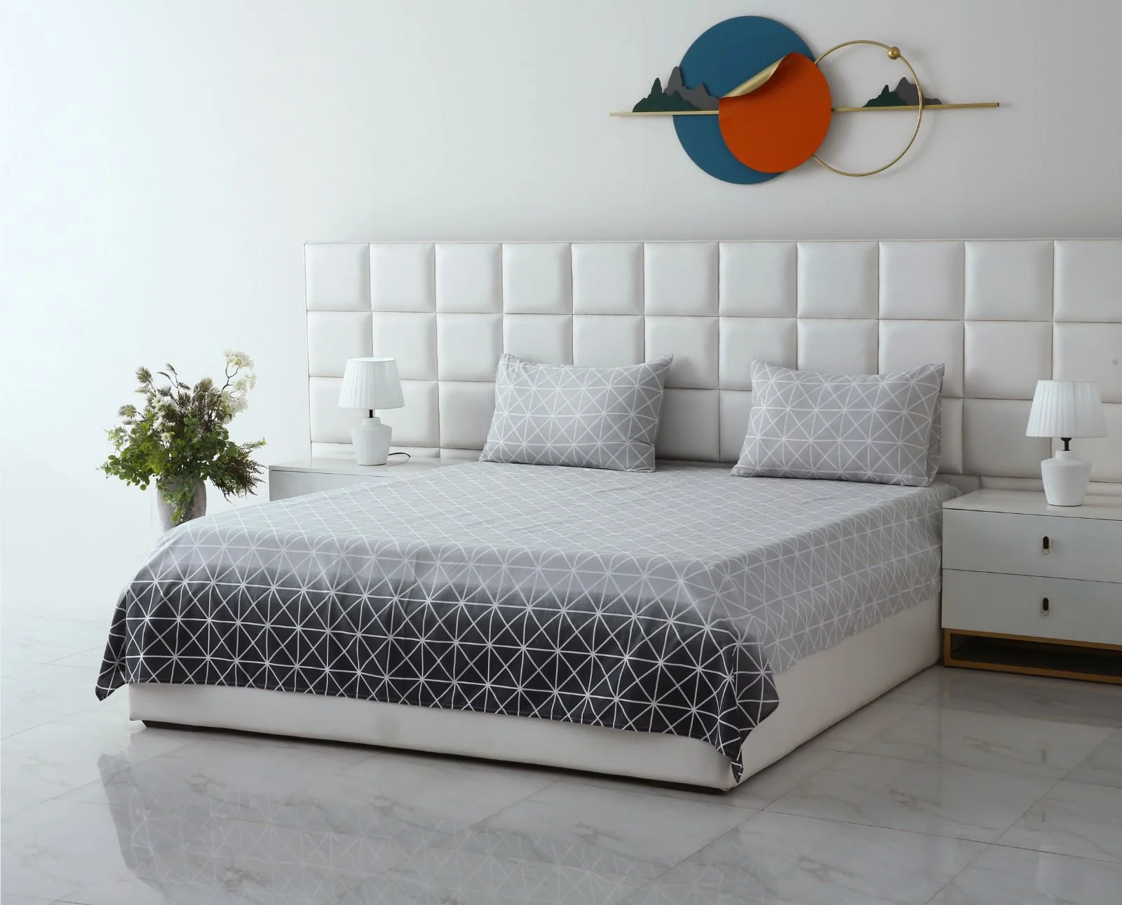 3 PCs Double Bed Sheet-DB137 - Image 2