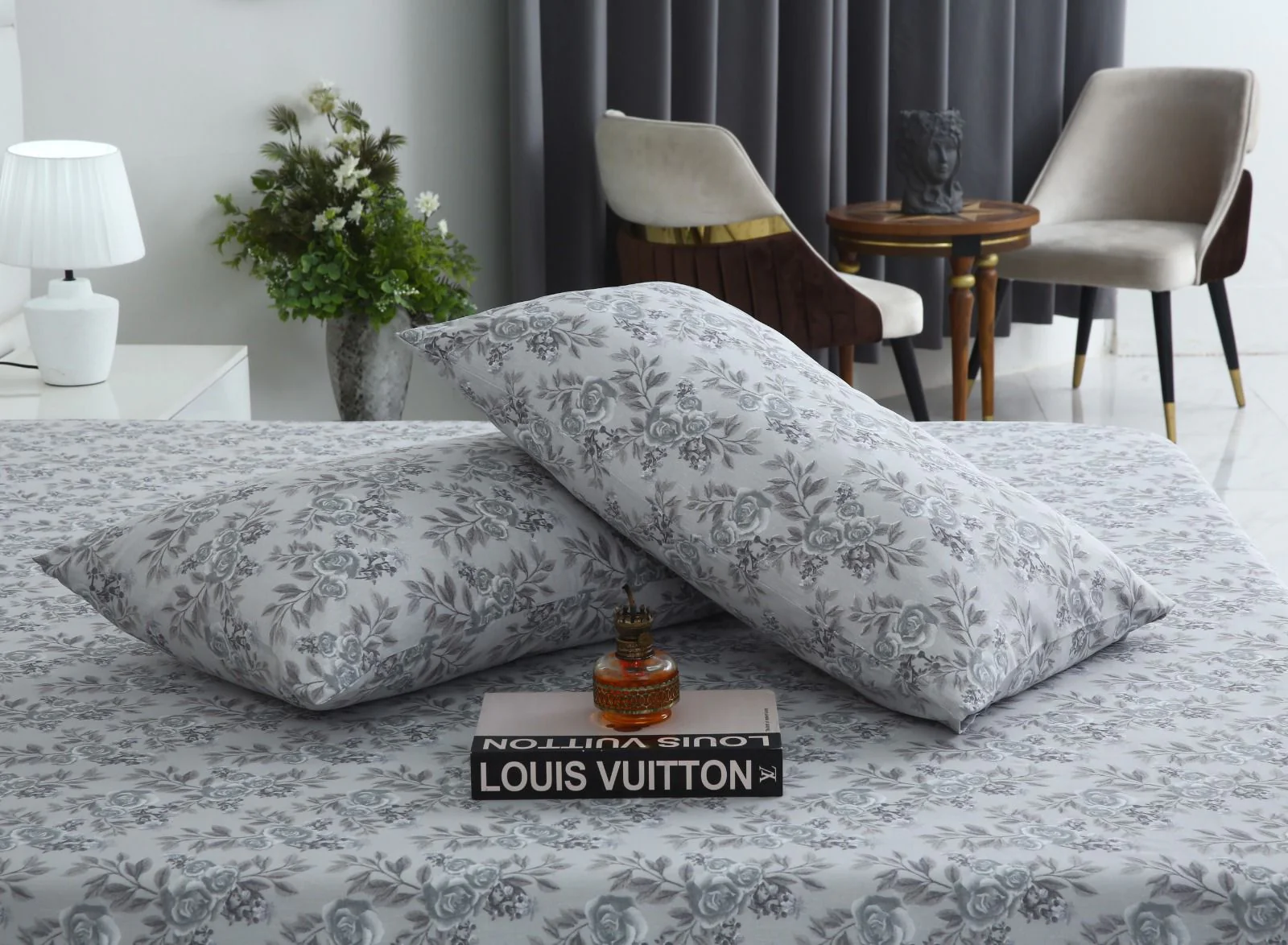 3 PCs Double Bed Sheet-DB145 - Image 4
