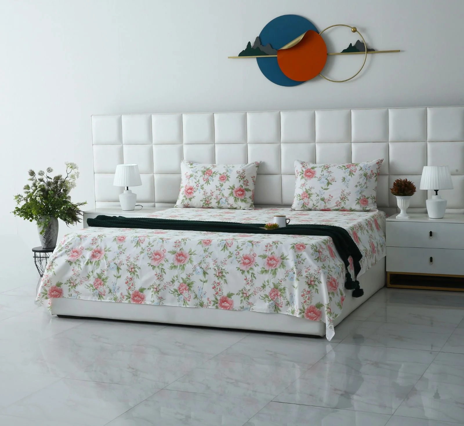 3 PCs Double Bed Sheet-DB190 - Image 3