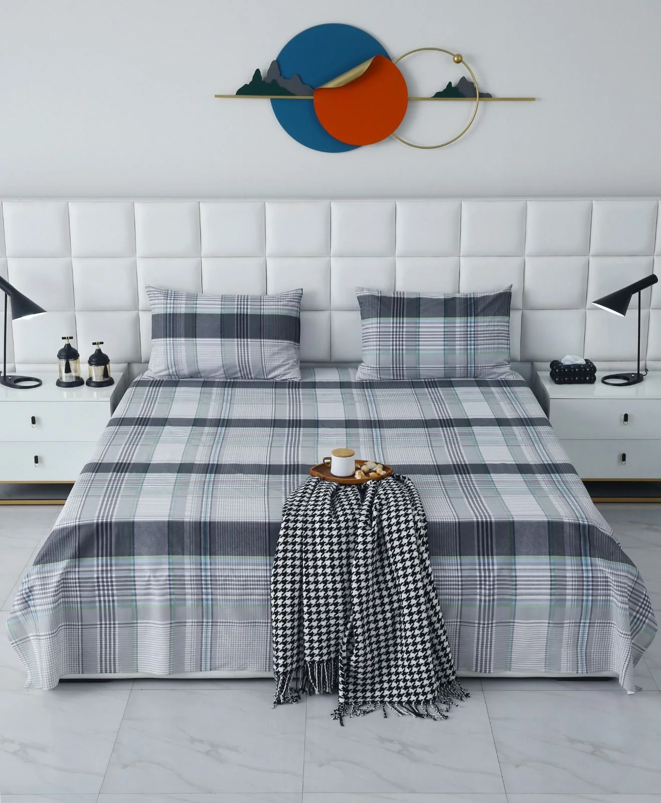 3 PCs Double Bed Sheet-DB196 - Image 2