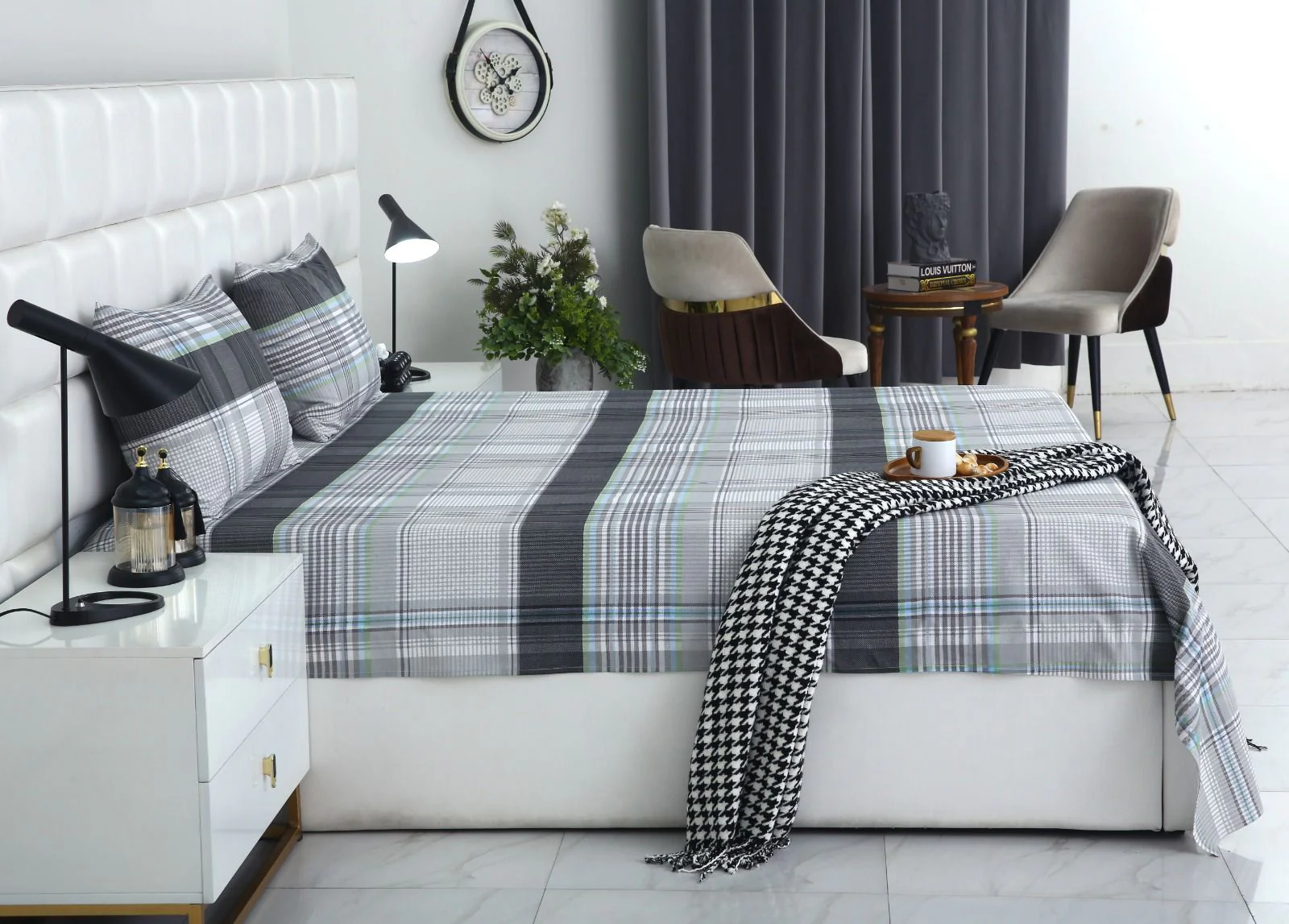 3 PCs Double Bed Sheet-DB196 - Image 3