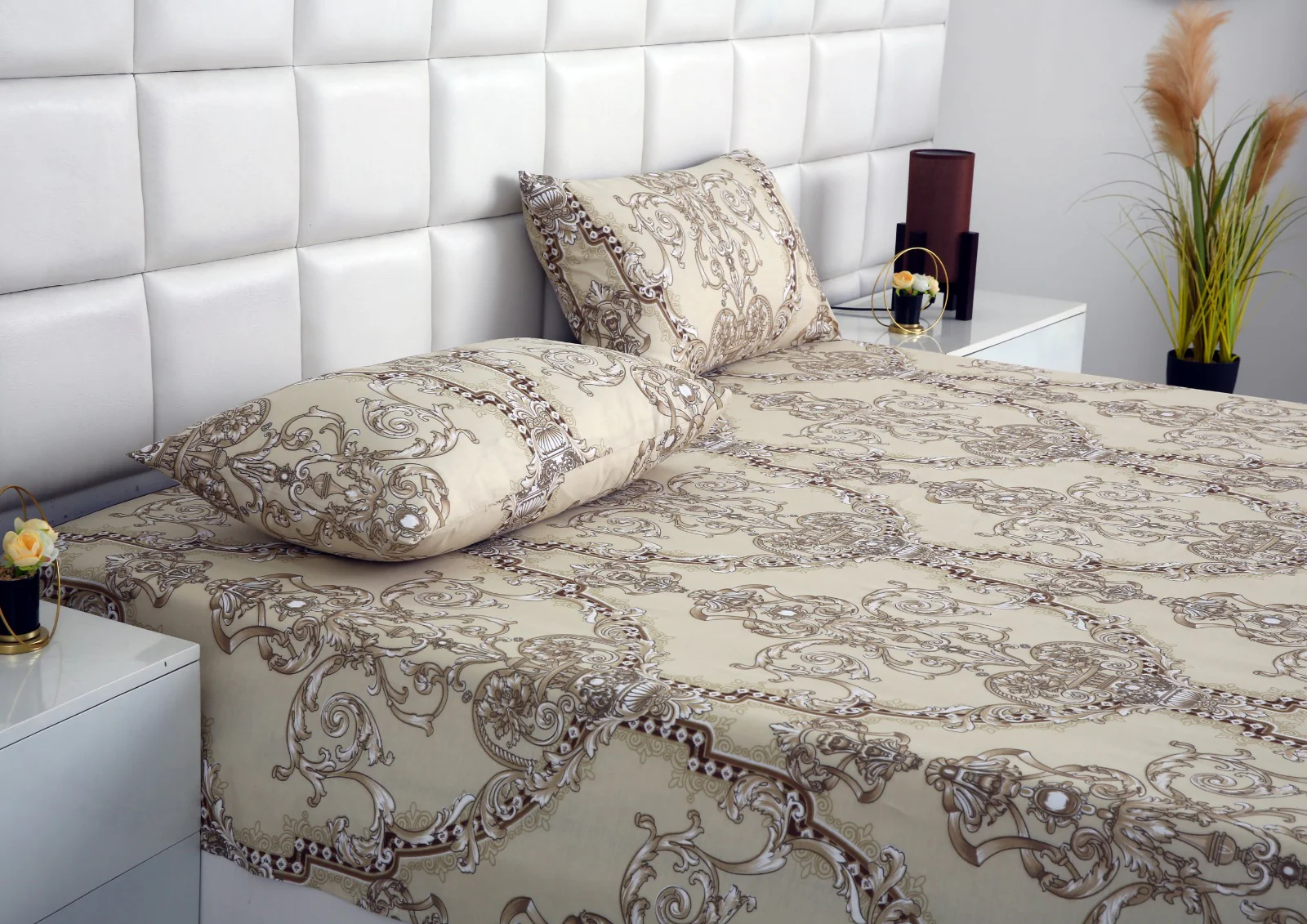 3 PCs Double Bed Sheet-DB241 - Image 6