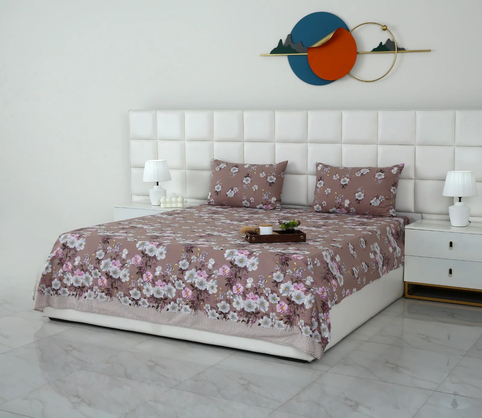 3 PCs Double Bed Sheet-DB252 - Image 3