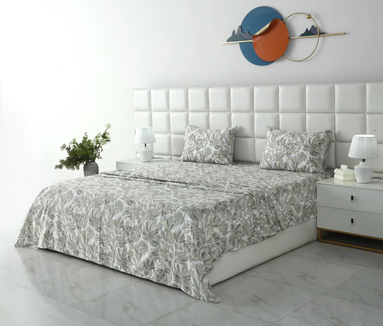 3 PCs Double Bed Sheet-DB265 - Image 2