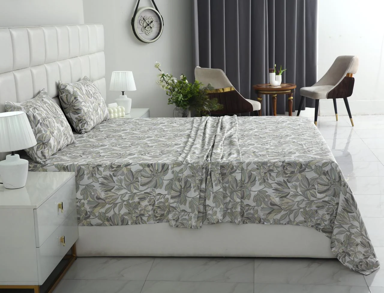 3 PCs Double Bed Sheet-DB265 - Image 3