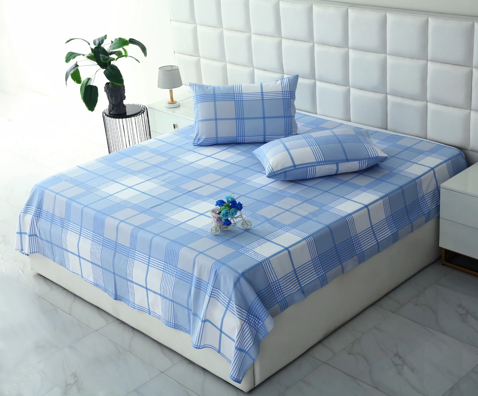 3 PCs Double Bed Sheet-DB344 - Image 5