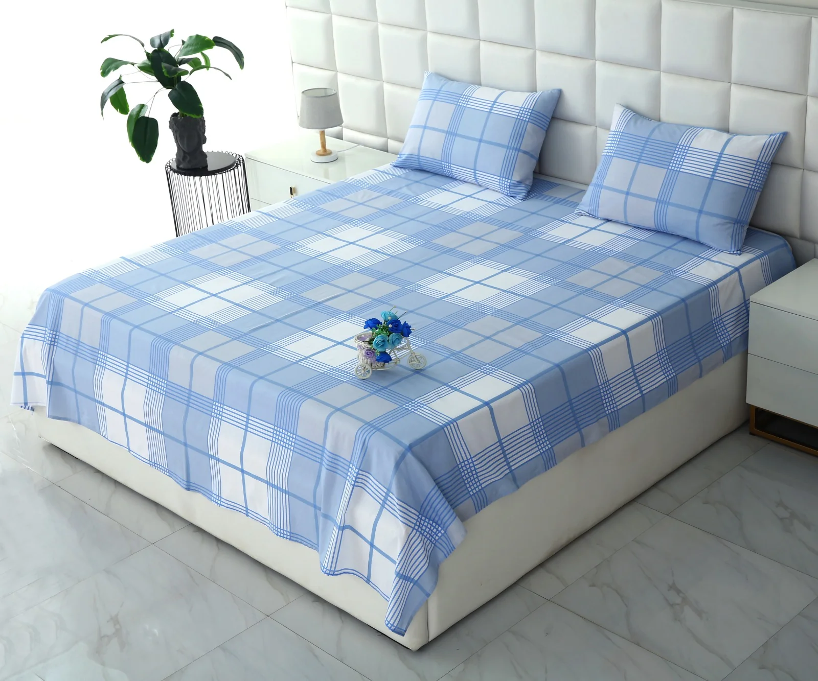 3 PCs Double Bed Sheet-DB344 - Image 6