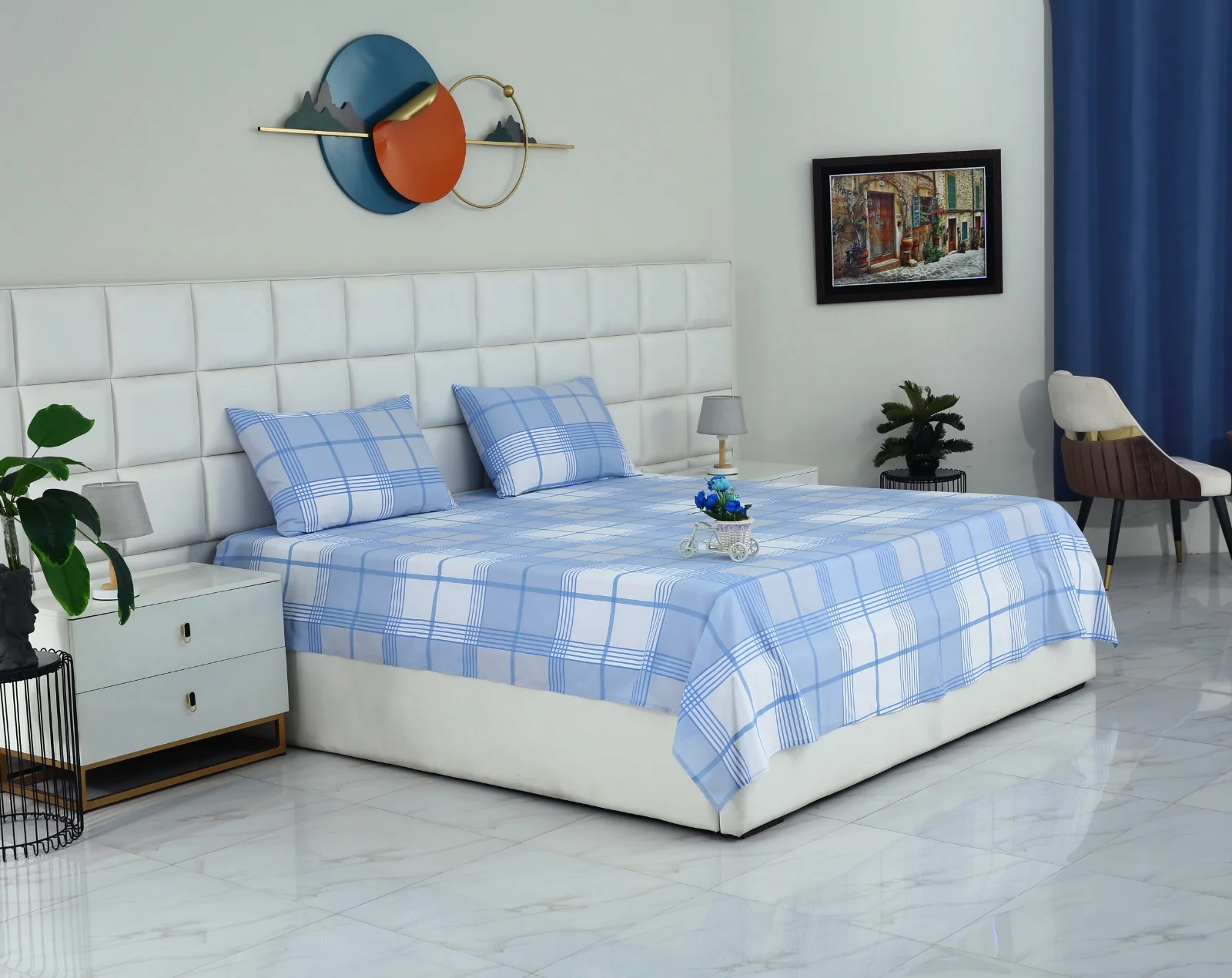 3 PCs Double Bed Sheet-DB344 - Image 9