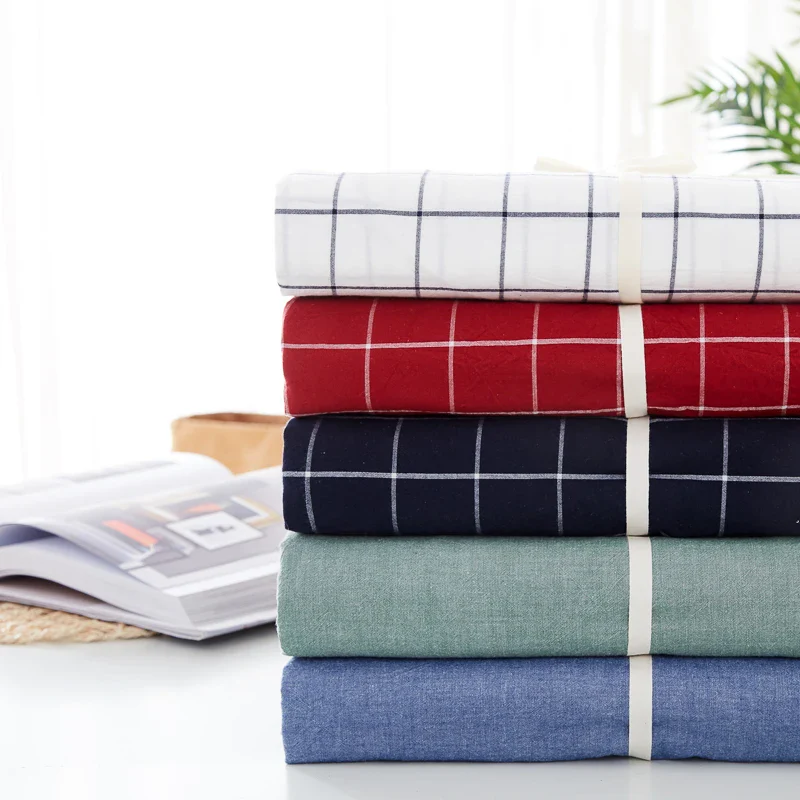 3 PCs Double Bed Sheet -Red Check - Image 3