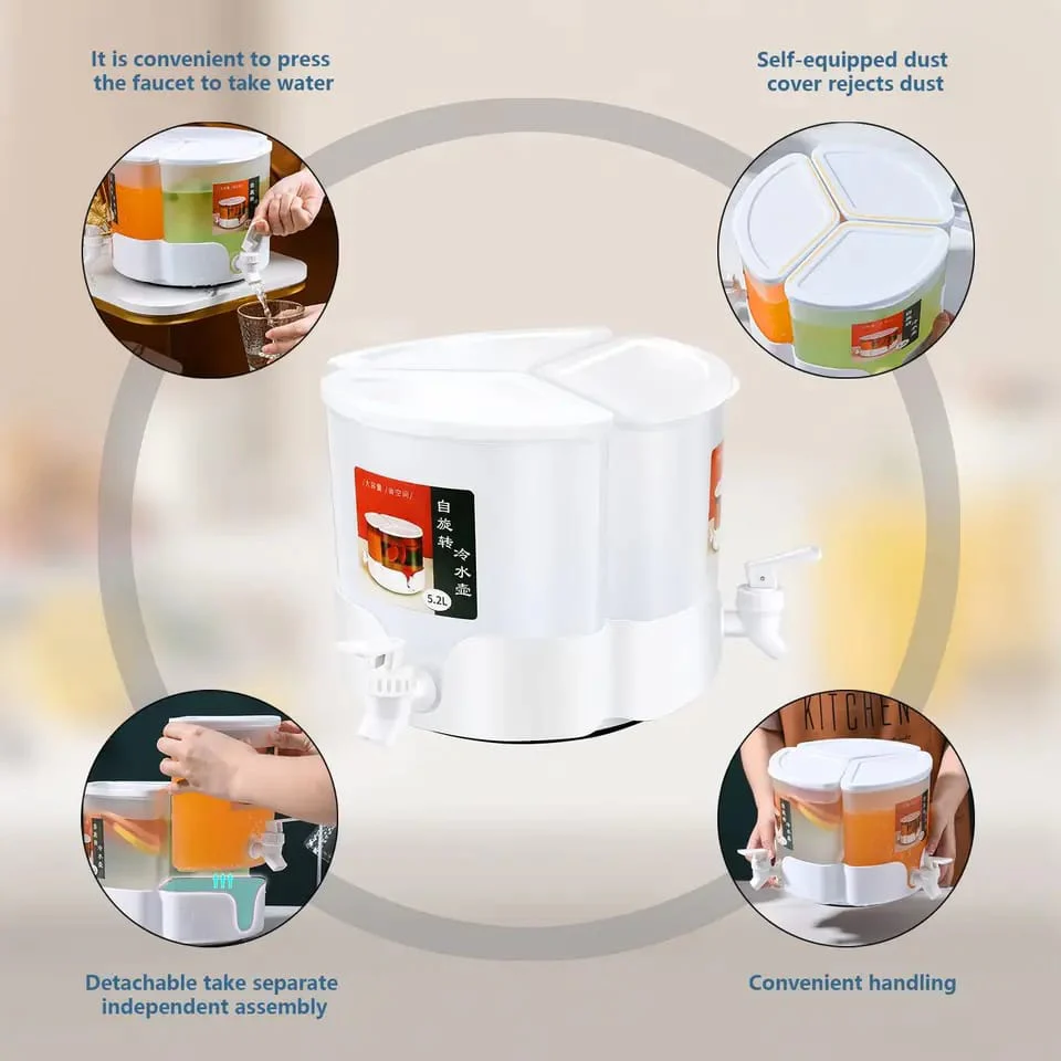 3 Portions 360° Rotatable Juice 5453 Dispenser - Image 27
