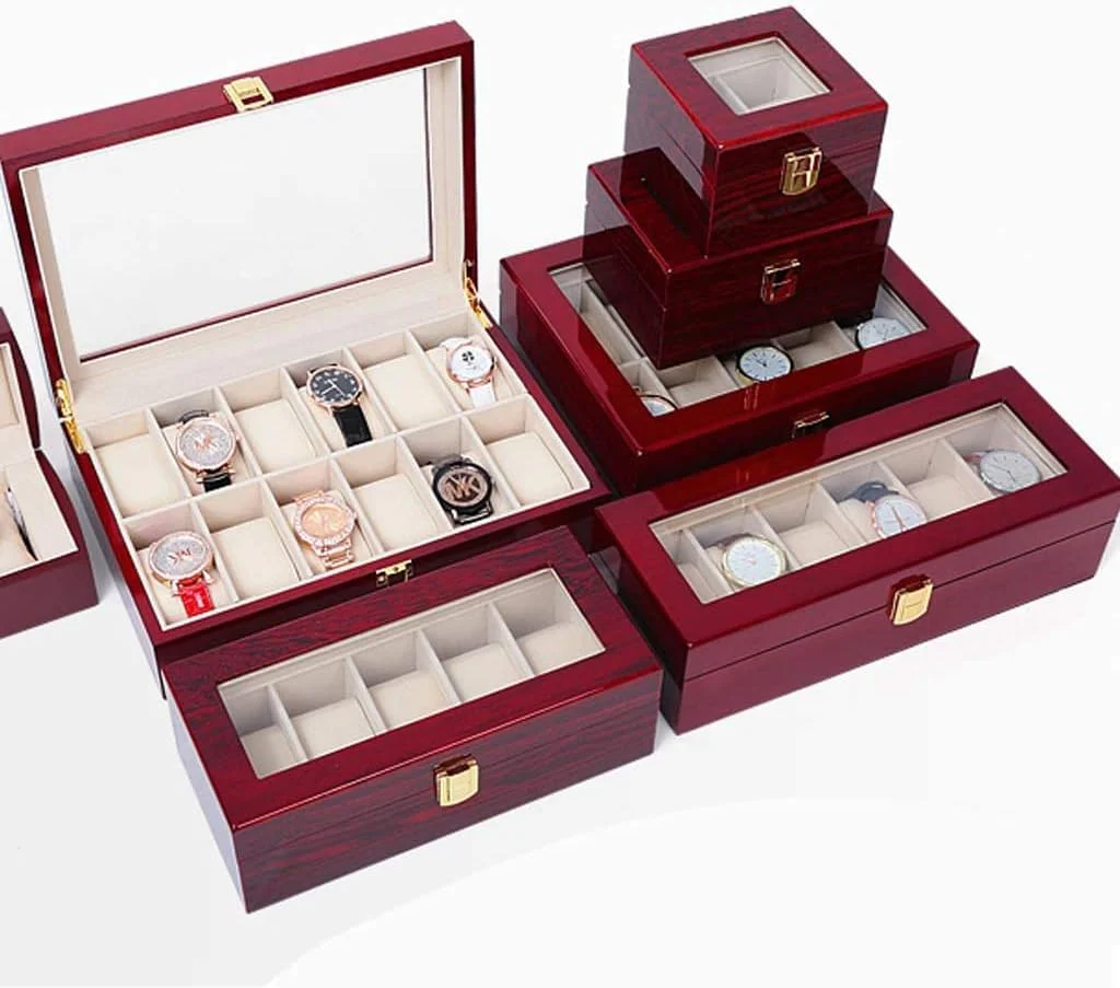 3 Slots Rose Wood Watch Organizer-SA2408-287 - Image 5