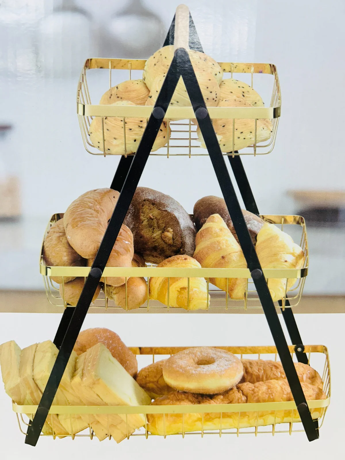 3 Tier Metalic Multi Purpose Storage Basket (5293) - Image 5