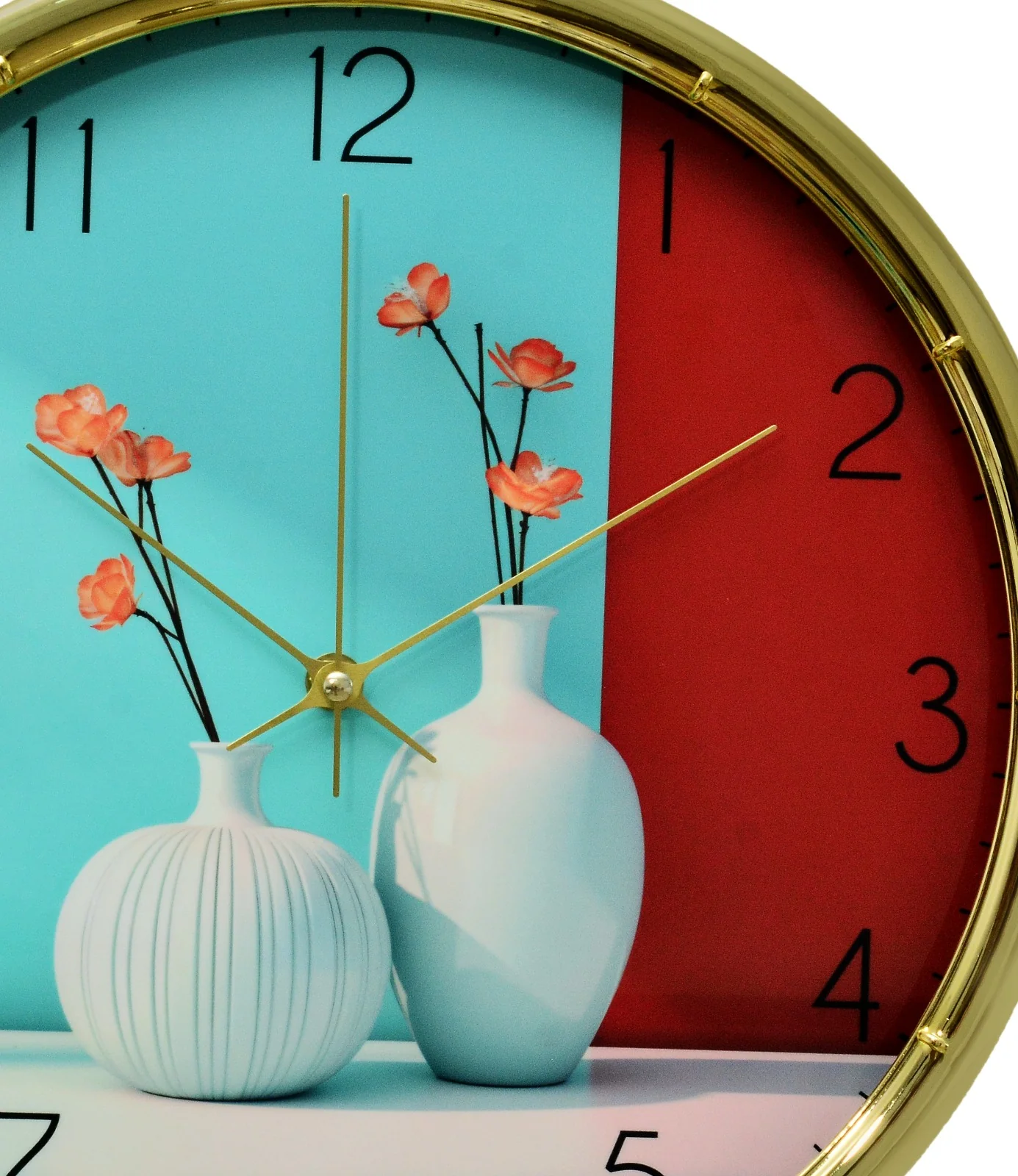 35 Cm Wall Clock SA-23-17-Double Vase - Image 3