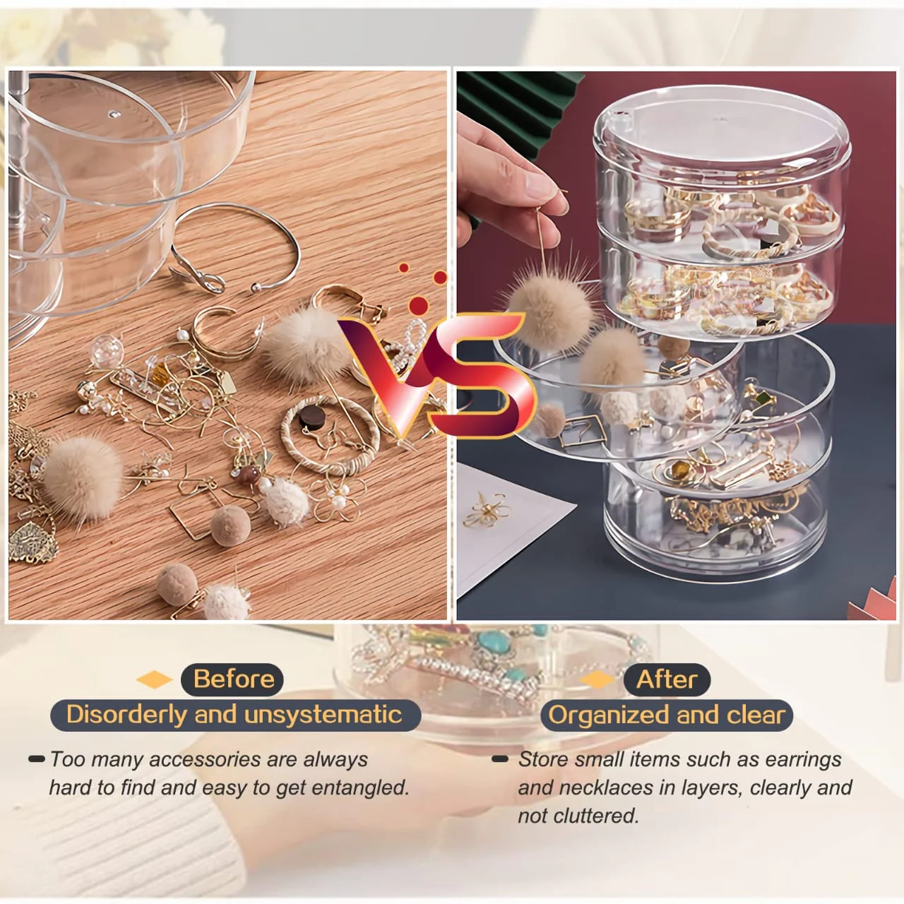 360° Rotatable Jewelry Organizer-SA2411-58 - Image 4