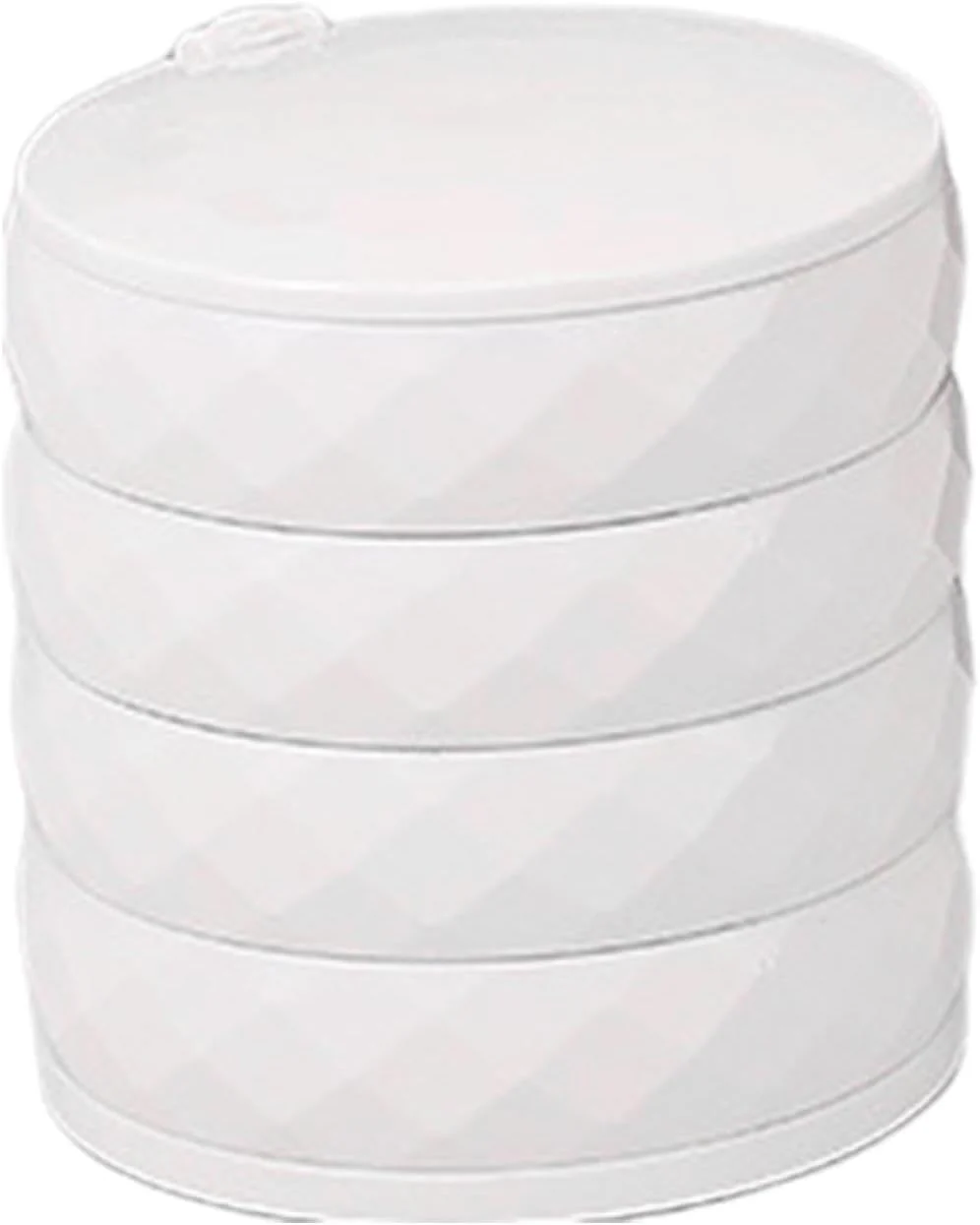 360° Rotatable Jewelry Organizer With Mirror-SA2411-53 (White) - Image 4