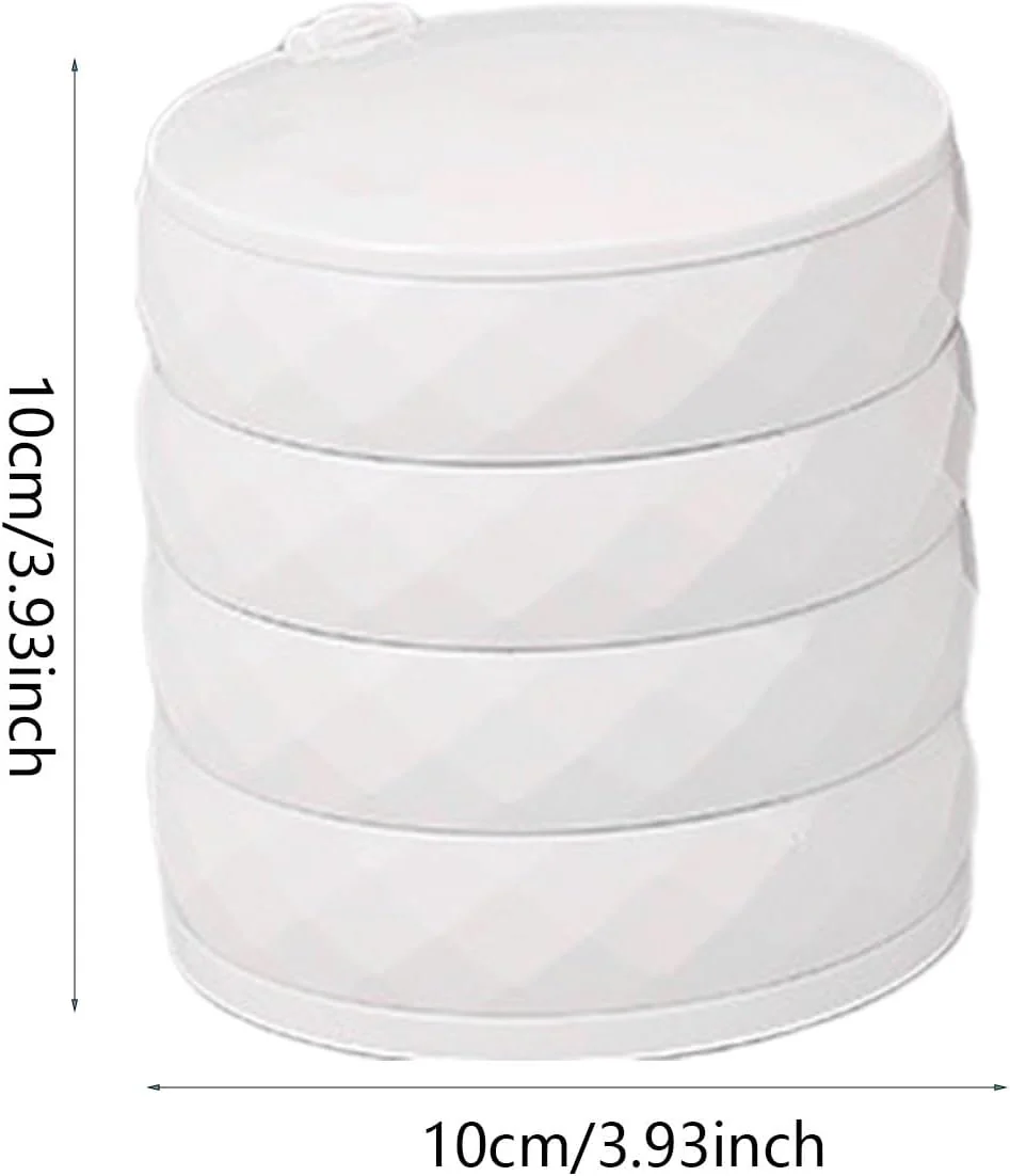 360° Rotatable Jewelry Organizer With Mirror-SA2411-53 (White) - Image 5