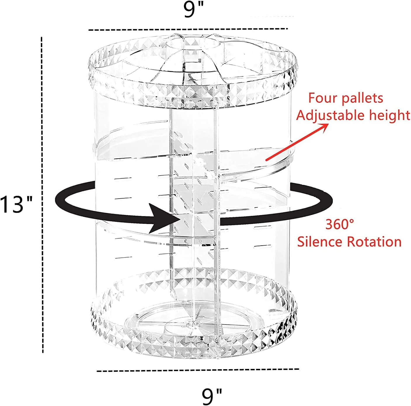 360° Rotating Makeup Organizer Stand-SA2408-189 - Image 8