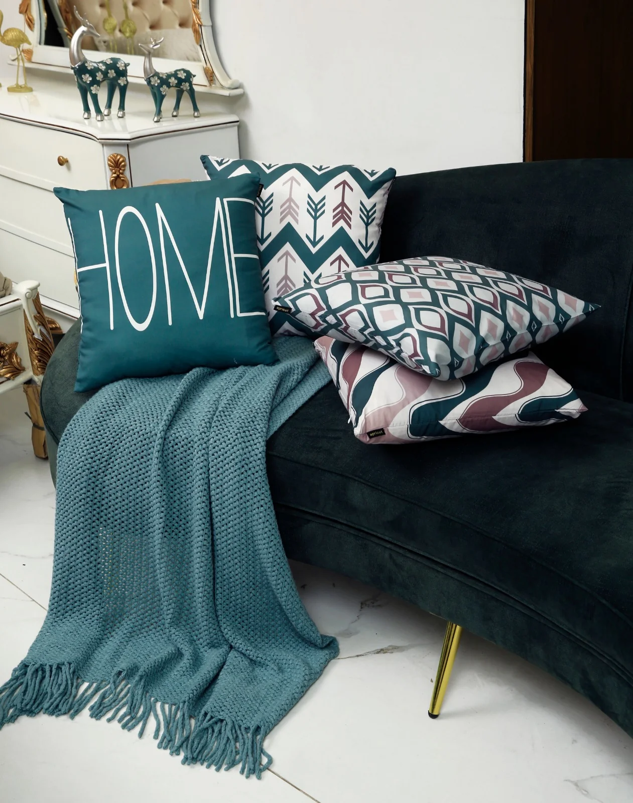 4 PCs Digital Printed Cotton Cushions-HOME - Image 11