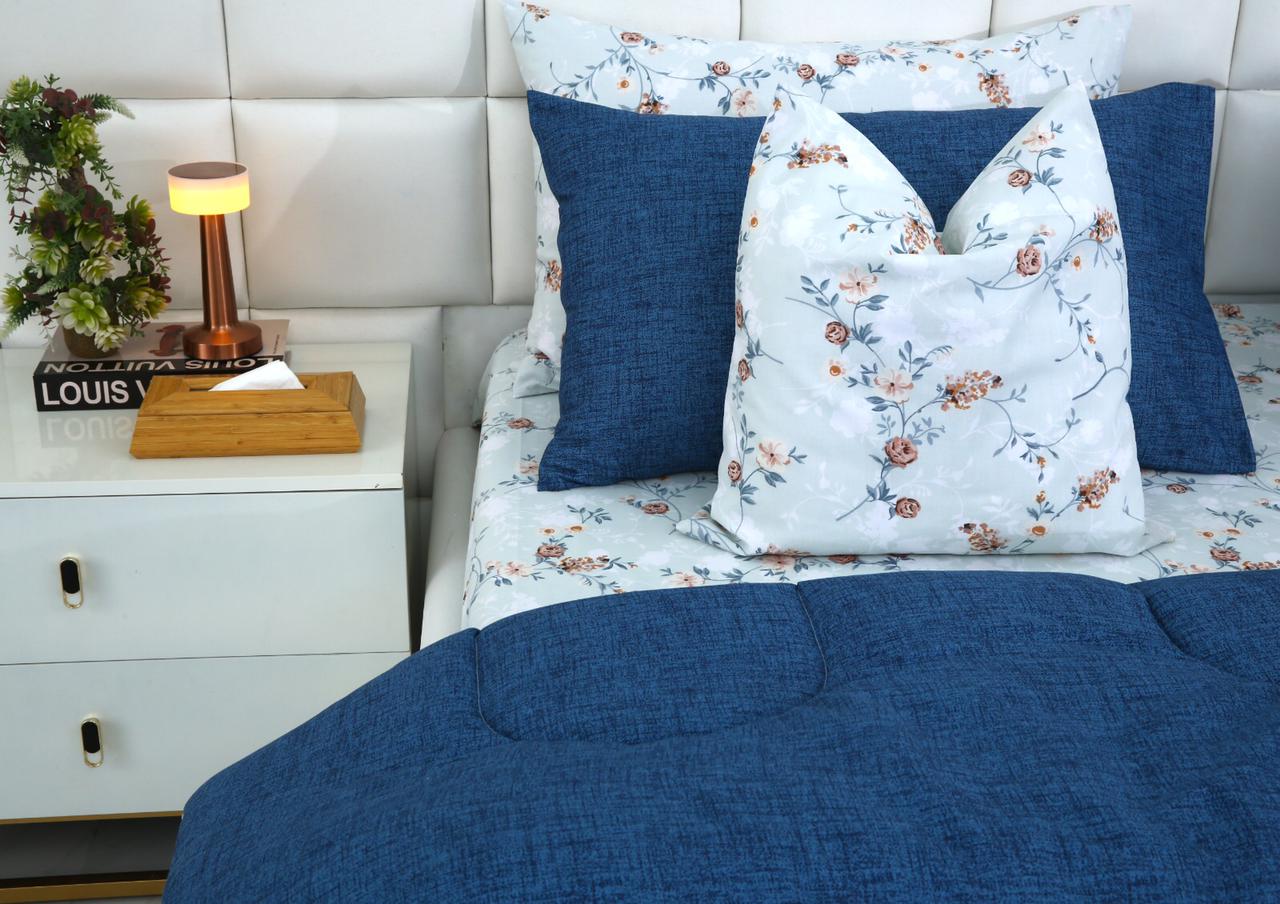 5 PCs Single Razai Set-Bluebells - Image 3