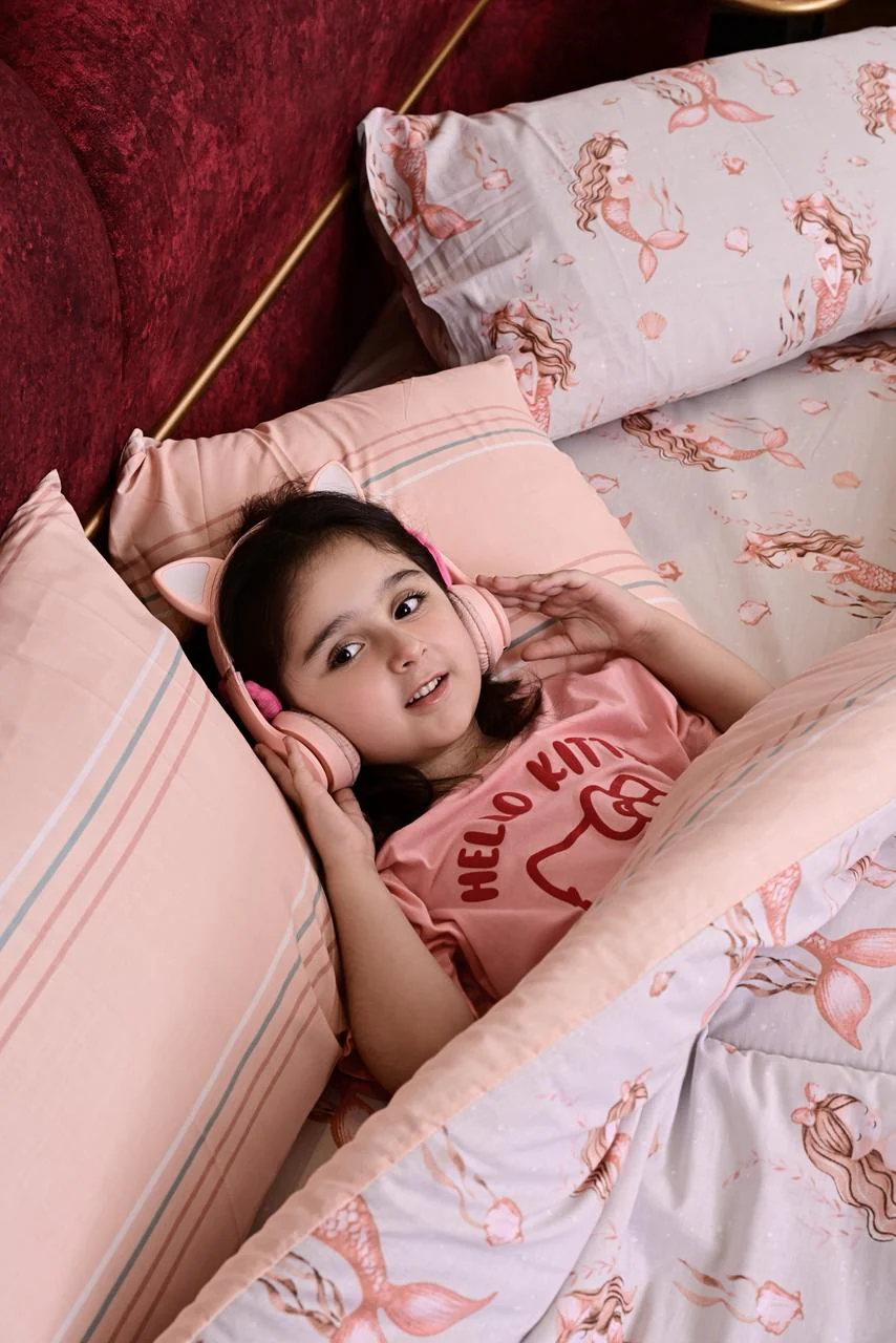 5 PCs Single Kids Razai Set-Marmaid - Image 8