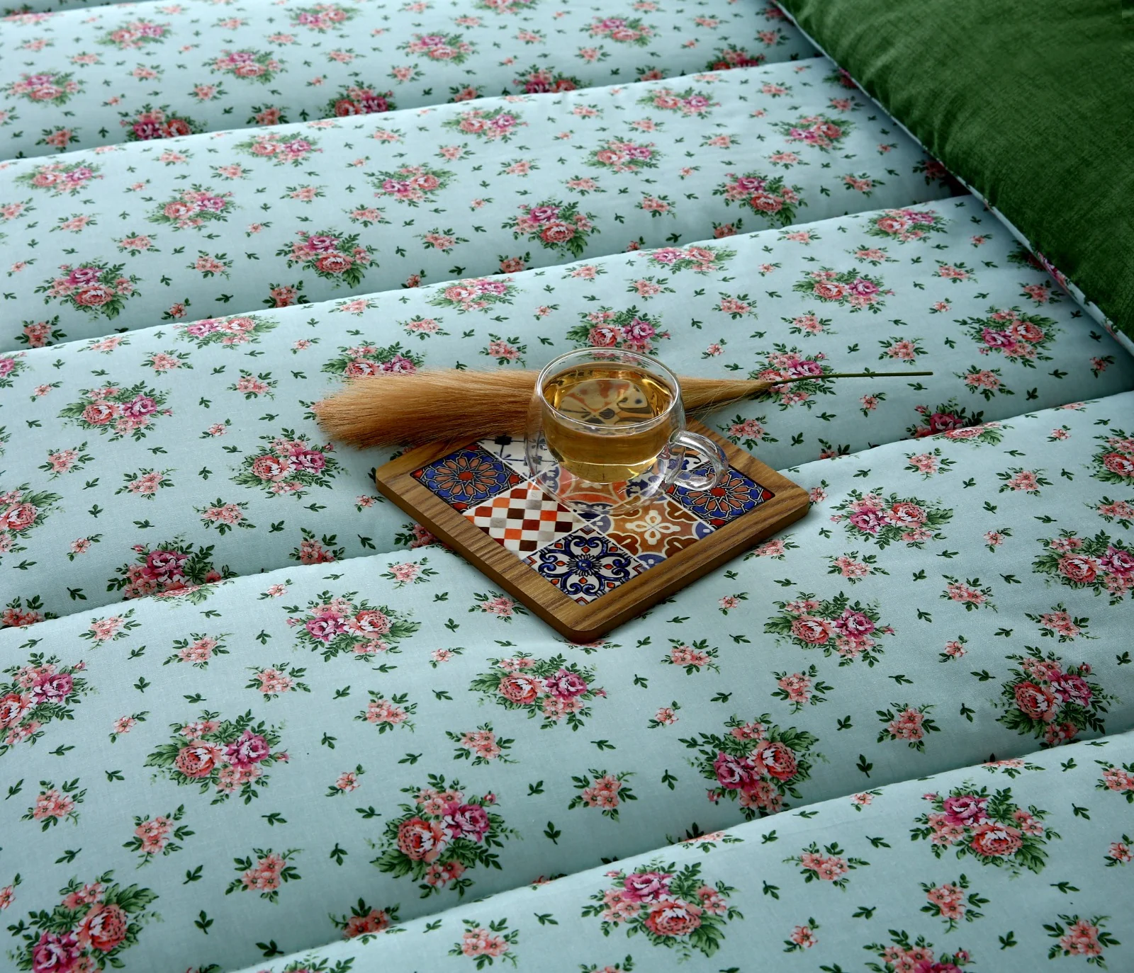 5 PCs Single Razai Set-Verdant - Image 5