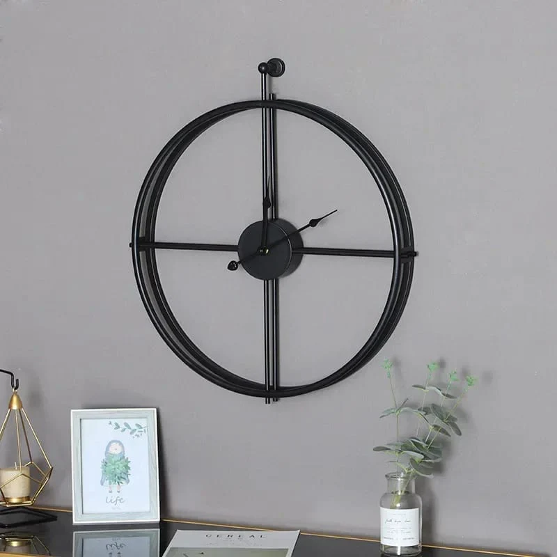 55CM Metal Wall Clock-Black((SA2405-211) - Image 5