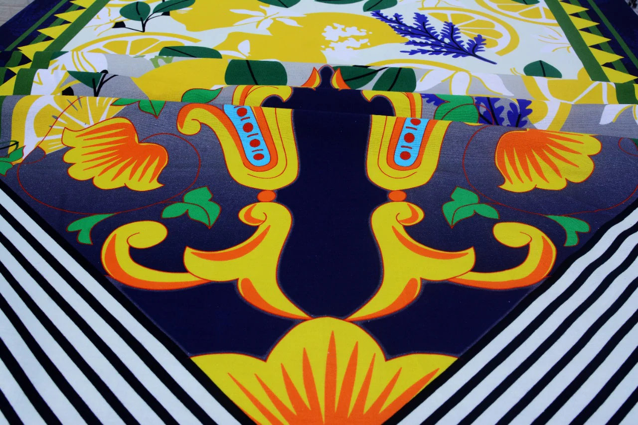 6 & 8 Seater Digital Printed Table Cover(4599)- TB42 - Image 3