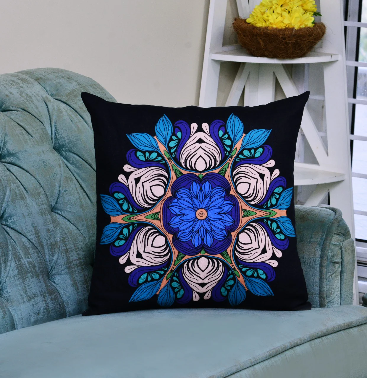 6 PCs Digital Printed Duck Cushions-Mexican Tiles - Image 7