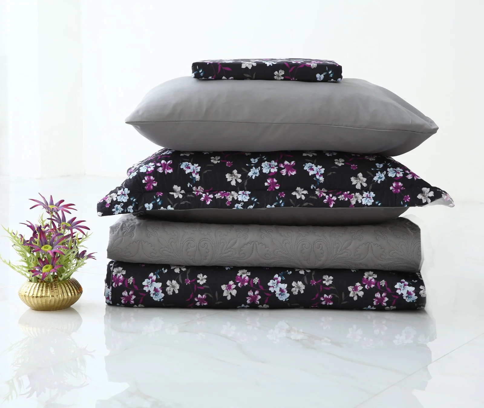 6 PCs Dyed Bed Spread Set-Rosemary - Image 12