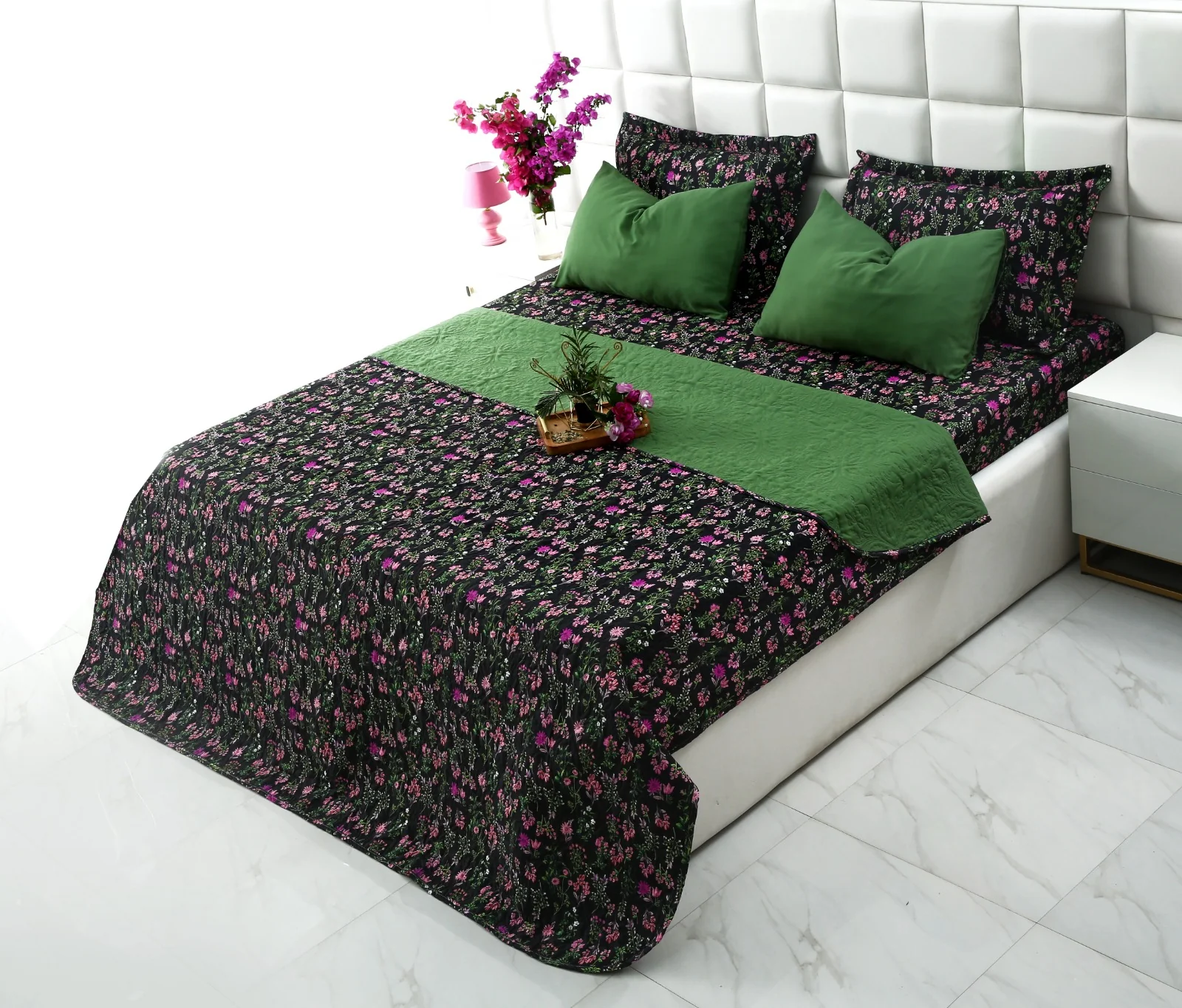 6 PCs Luxury Bed Spread Set-Crocus - Image 6