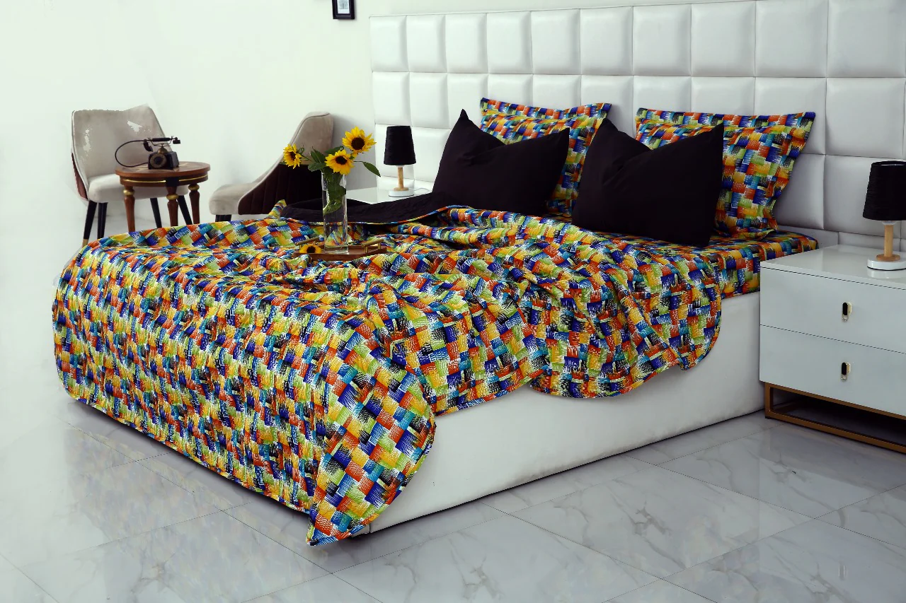6 PCs Printed Bed Spread Set-Coral Rush - Image 15
